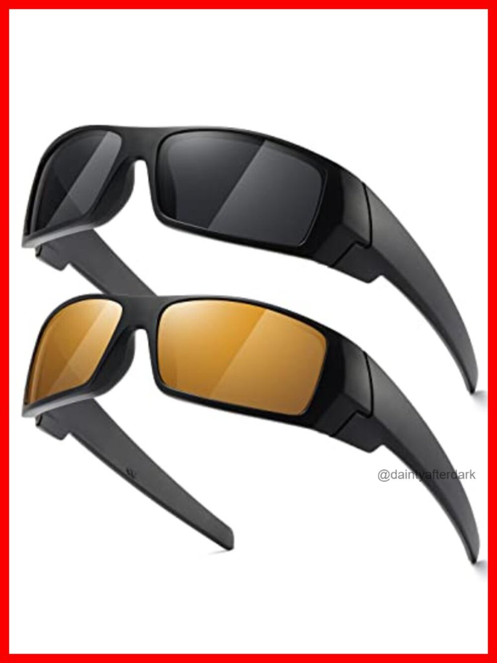 Polarized Rectangular Wrap Around Sport Sunglasses UV400 Tactical Shades